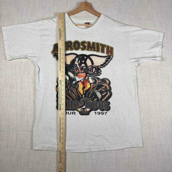 Vintage Aerosmith Nine Lives 1997 Tour XL Band Tee - Picture 9 of 9